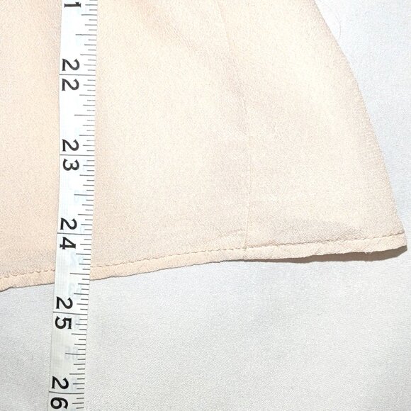 MNG Mango | Short Sleeve Lightweight Peach Pink Surplice Blouse | Size 6 - Picture 11 of 12